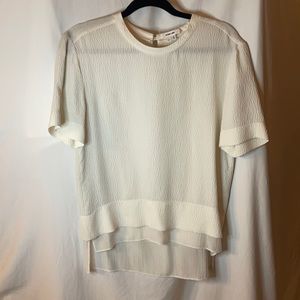 Helmut Lang white silk blouse, size XS